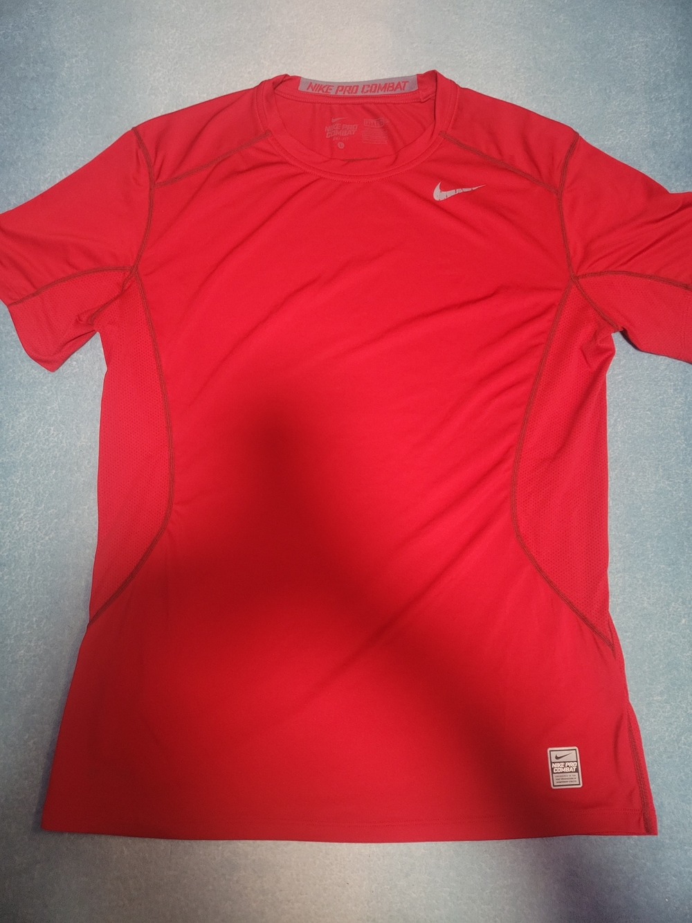Nike Combat Pro Men’s Red Dri-FIT Short Sleeve Compression Shirt